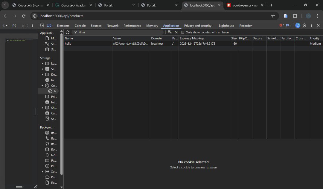 FarukOlawale3's tweet image. Day 64: Dived into handling cookies and sessions in Express! Learned how to use *cookie-parser* to read cookies and *express-session* to manage user sessions seamlessly. It’s way more structured compared to doing it manually in vanilla JavaScript #100DaysOfCode #Nodejs #Expressjs