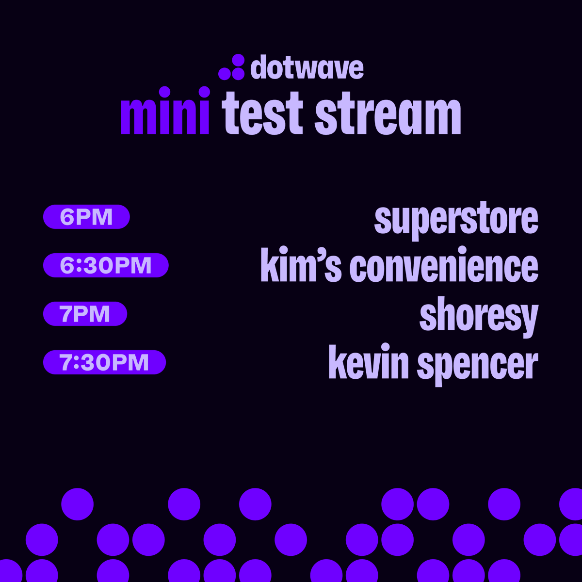 watchdotwave's tweet image. we will be streaming shortly! all times eastern.