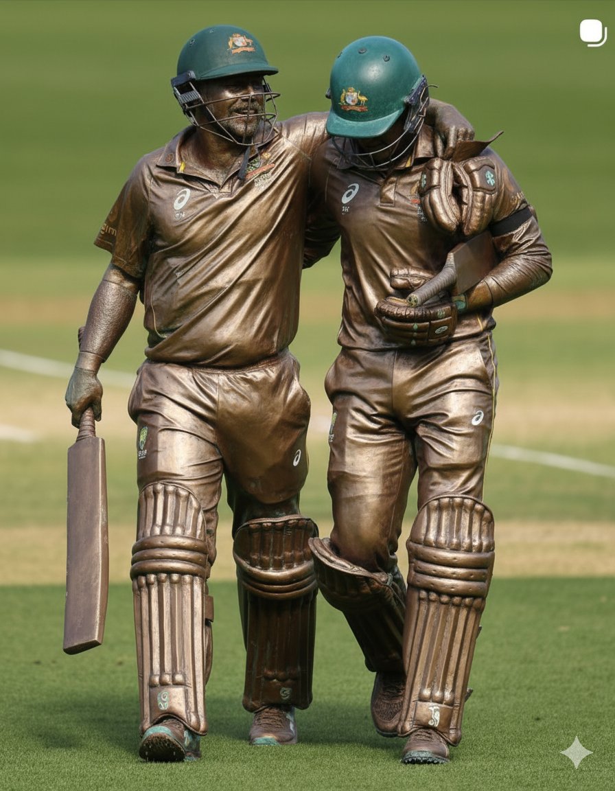 The perfect photo to create a bronze statue outside of Adelaide Oval #Ashes #TheAshes