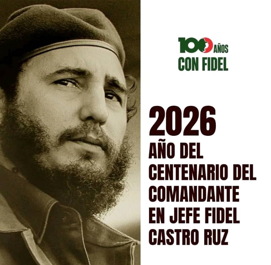 Como refrendó la Asamblea Nacional del #PoderPopular, desde su propio nombre el año 2026 rendirá homenaje a los #100AñosConFidel. Nos enorgullece esa decision.