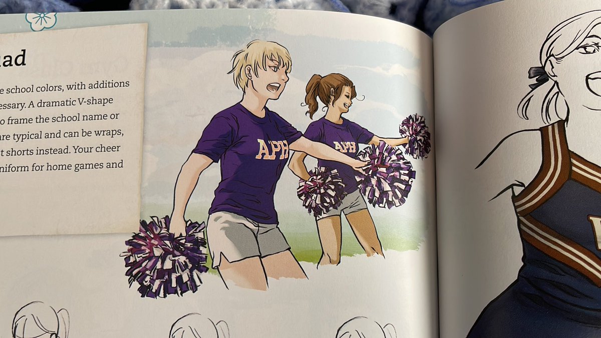 On March 15th, 2012, a book titled “Shojo Fashion Manga Art School, Year 2: Draw Modern Looks” was published. Throughout the pages of the book, there are multiple Hetalia references including characters, flags, a mochi, as well as the initials ‘APH’ being used on school uniforms.