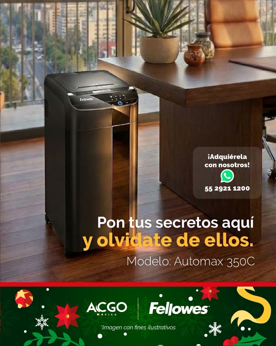 ACGO_Mexico's tweet photo. La magia de la trituración automática de Fellowes. AutoMax 350C
#trituradoradepapel https://t.co/ZVnkHvtFFK