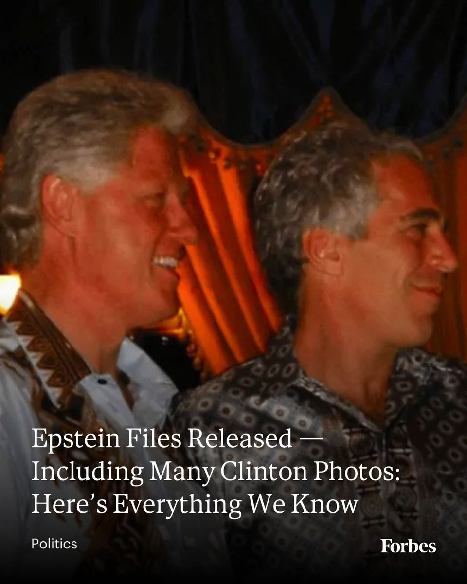 Forbes's tweet photo. A portion of the long-awaited Epstein files were released Friday as the Justice Department made the documents public in compliance with federal law.
Here's what we know: https://t.co/OoKEY8VqBP
Photo: House Oversight Committee https://t.co/N1JRbP8mLx