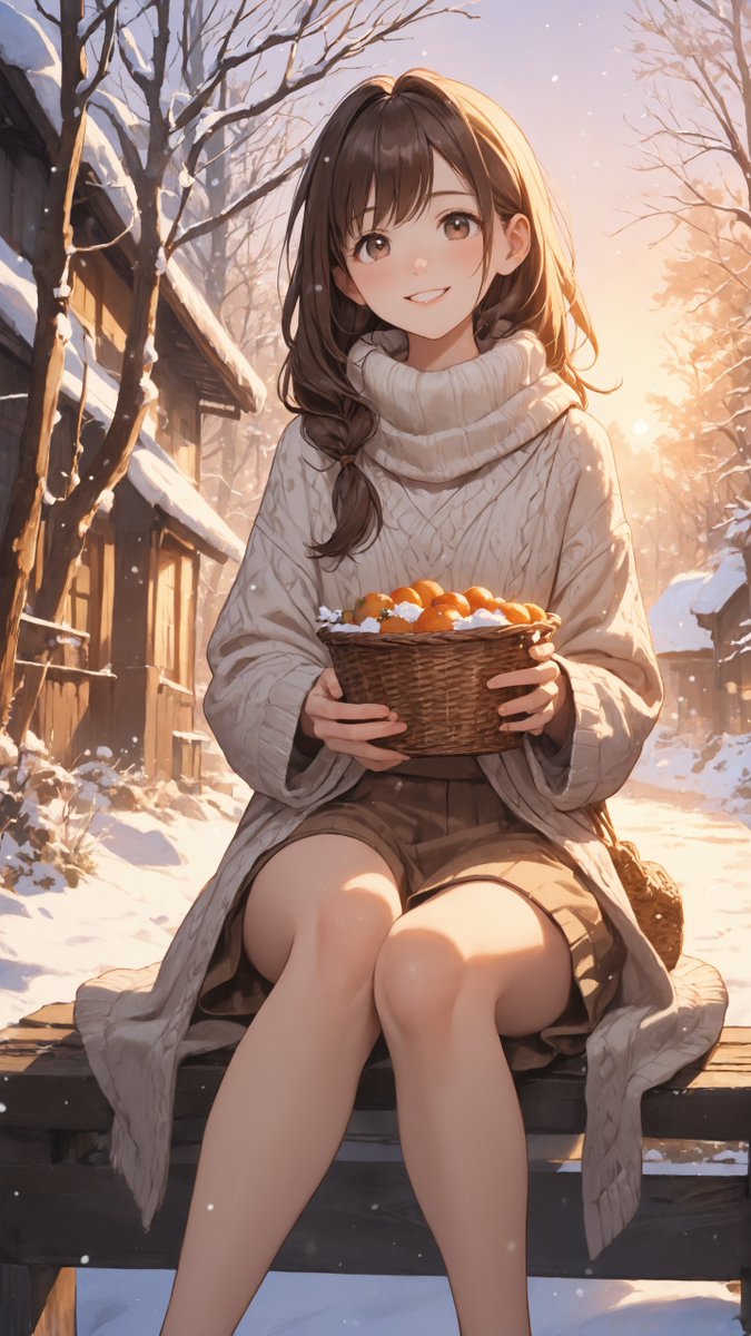 お昼休み、みっけ🌸 🍊 冬といえば、やっぱり蜜柑だよね。 甘酸っぱい