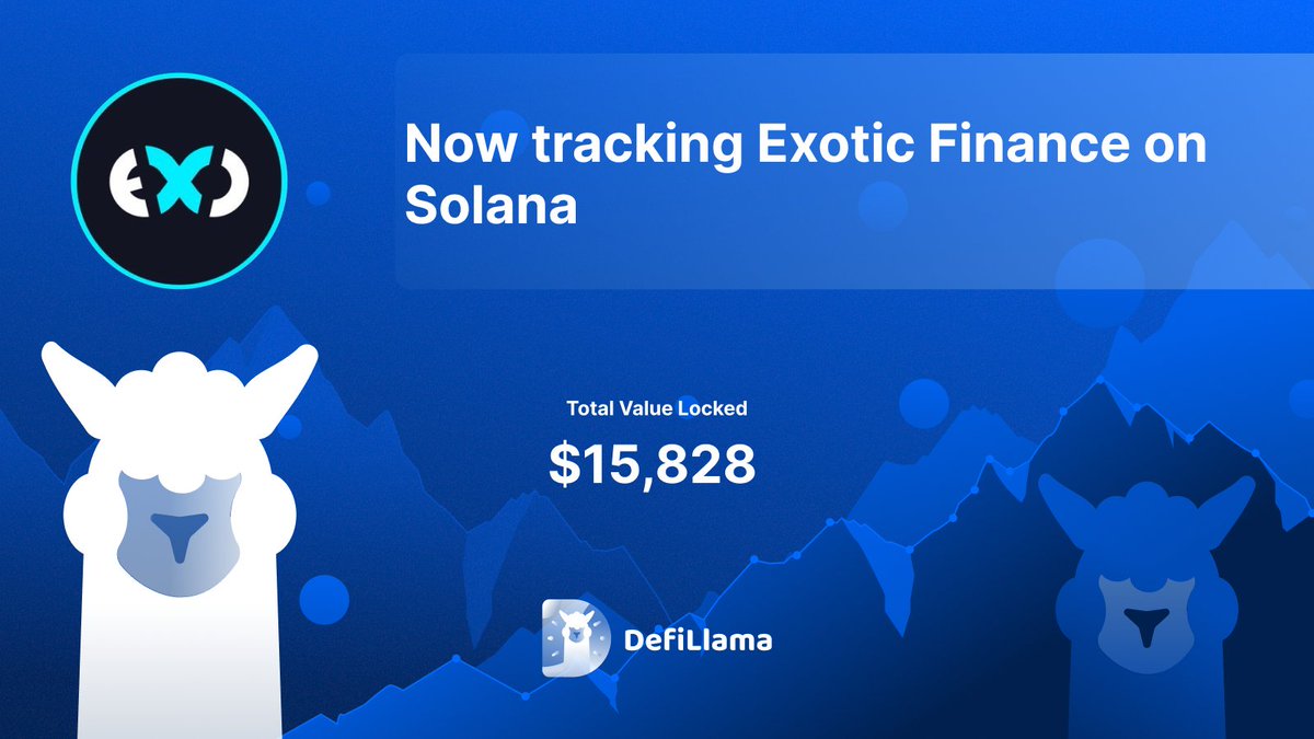 DefiLlama's tweet image. Now tracking @exoticprotocol on @solana 

Exotic Finance is a decentralized protocol that converts social sentiment, cultural trends, and collective behavior into tradable on-chain assets and indexes