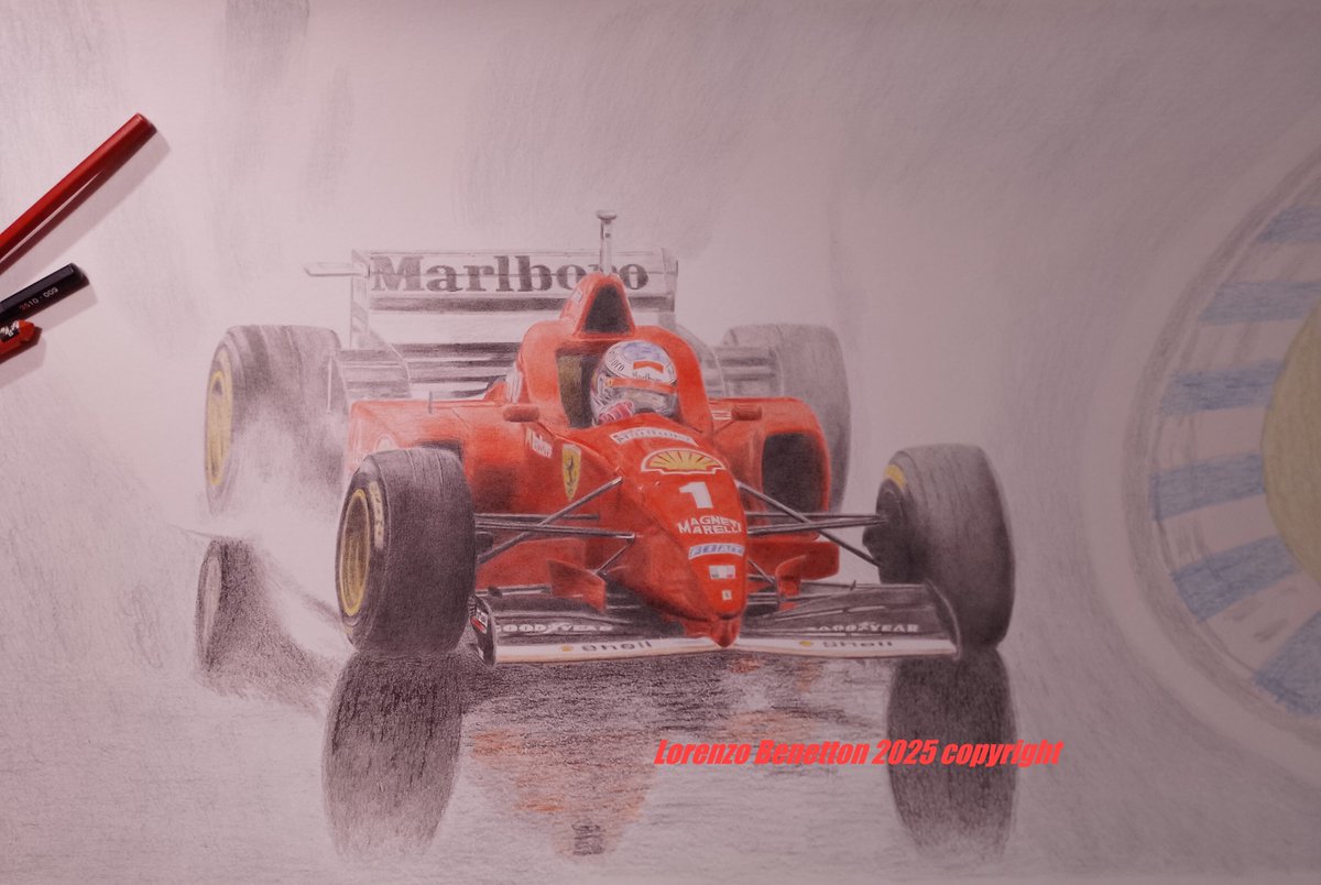 My artwork dedicated to epic first Schumacher victory on Ferrari Spain '96 for my series: "The greatest victrories ever".
You'll may order: 
lorenzo-benetton.pixels.com
#ferrari #Schumacher #artwork #handmade #madeinitaly #racing #F1 #interiordesign #LegendNeverDies #vintagecars