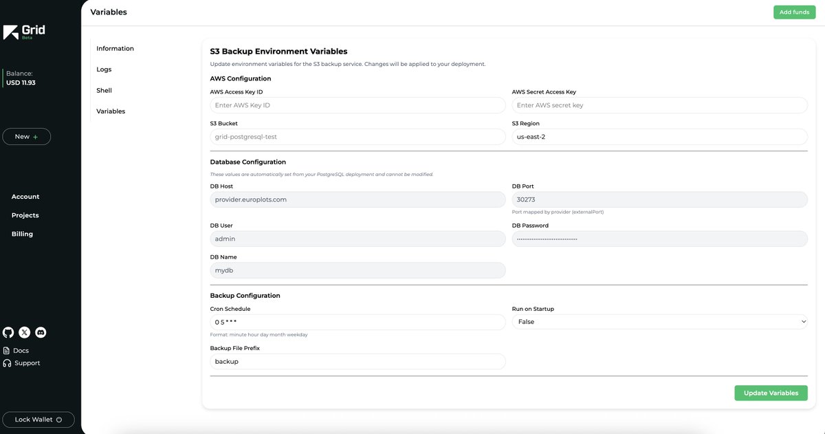 OnGridRun's tweet image. S3 buckets + PostgreSQL coming soon.

Decentralization doesn’t mean starting from zero. It works with what you already use.

@akashnet #DePIN #CloudComputing