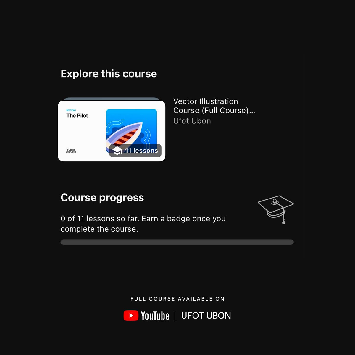 You can explore my vector illustration course on YouTube and monitor your progress.

Link to Course Here: selar.com/713r72