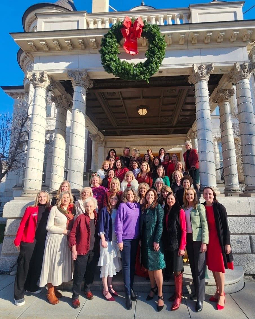 NFRW's tweet image. The Utah Federation of Republican Women, under the leadership of President Kari Malkovich, hosted their Christmas luncheon at the Governor’s Mansion with special guest First Lady Abby Cox.
#RepublicanWomenLead #NFRW2025