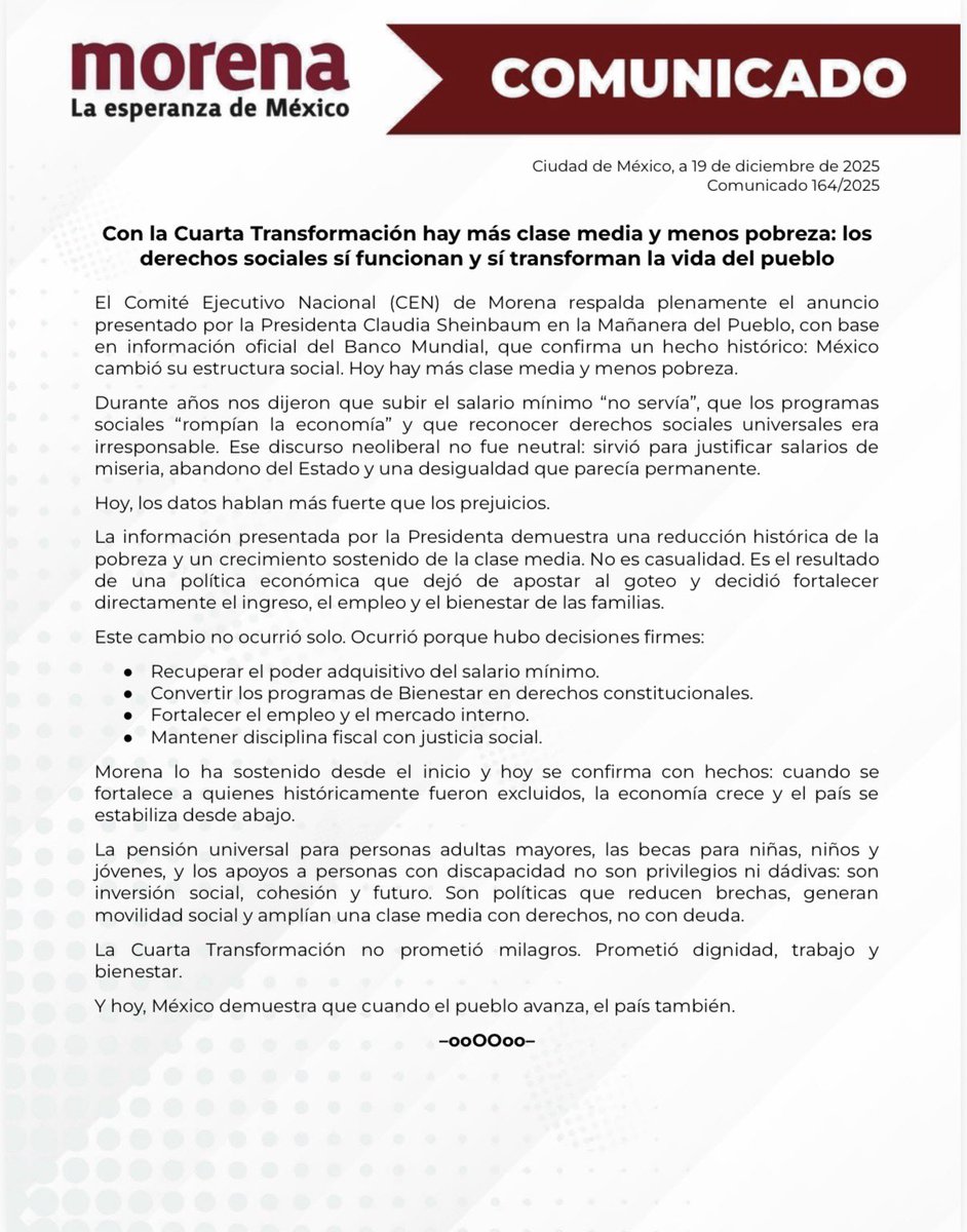 Morena tweet media
