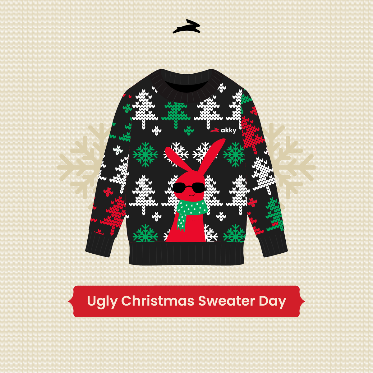 Hoy en el Ugly Sweater #Christmas  Day, se vale el suéter feo, pero no un proyecto sin presencia digital. 💻 En Akky hacemos que tus ideas se vean 10/10 en Internet. ✨