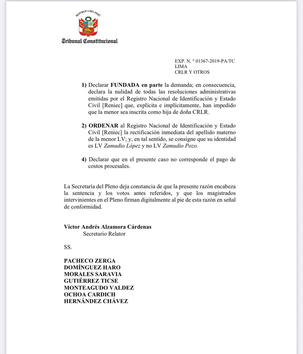 Se aceptó la maternidad subrogada por parte del Tribunal Constitucional, en una decisión adoptada por mayoría 
Acá el link   tc.gob.pe/jurisprudencia…