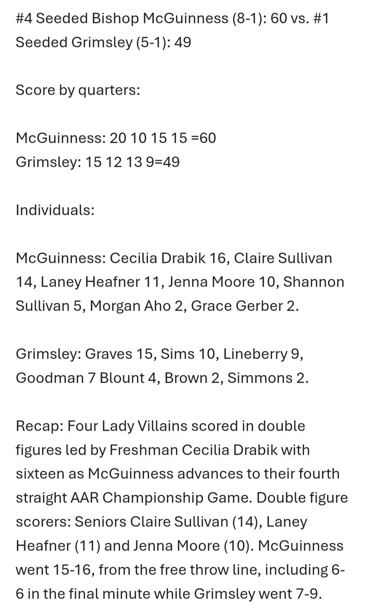 Bishop advances to the AAR Iinvitational Championship with a 60-49 win over #1 seeded Grimsley.