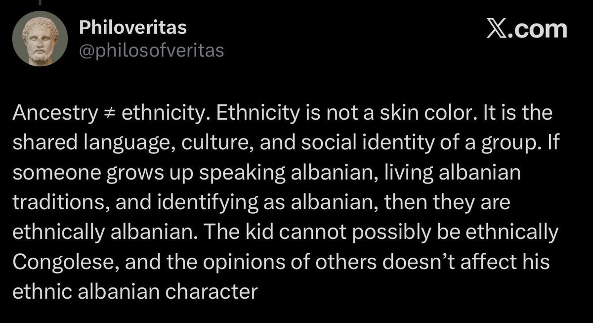 ligjerat's tweet image. x.com/i/status/20021…

Arvanite Y-DNA (allegedly) has little to no cladality with that of Albanians, thus supposedly cementing the idea that they must overwhelmingly come from a Non-Albanian context.

Even if true, the same person corroborating this has also said that ancestry…