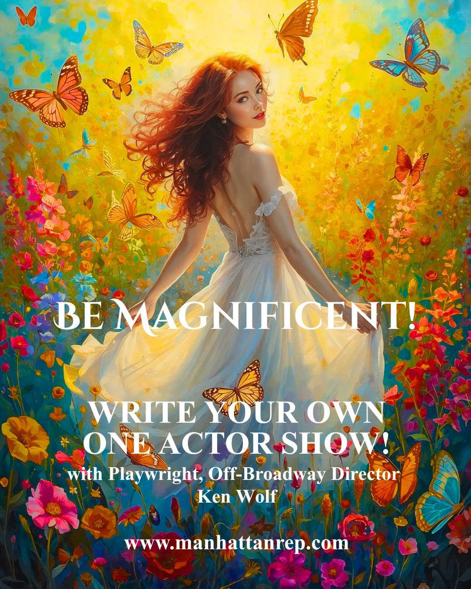 ManhattanRep's tweet image. Be Magnificent! 
The stage is waiting…
The curtain will rise. 
Own your magic. 

Write your Own One Actor Show!

Work with Ken Wolf, playwright, Off-Broadway director and producer!

Book it here:
manhattanrep.com/one-actor-show

#playwriting #plays #drama #comedy