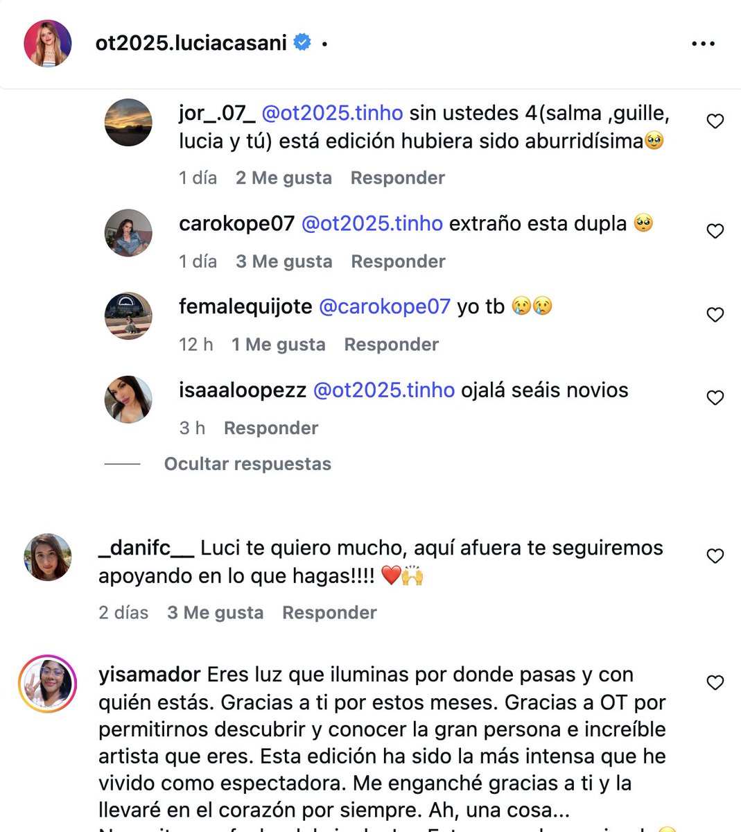 lilucara's tweet photo. Bueno, lo que está claro es que si Lucia, Tinho y Guille siguen este juego de no conocerse más que de vista, esa burbuja va a terminar explotando y el día que se digan algo más que un simple ❤️ la red se cae abajo.. yo sólo les aviso😂
#OTDirecto19D #LuciaCasani19D https://t.co/Yec4uovfkO
