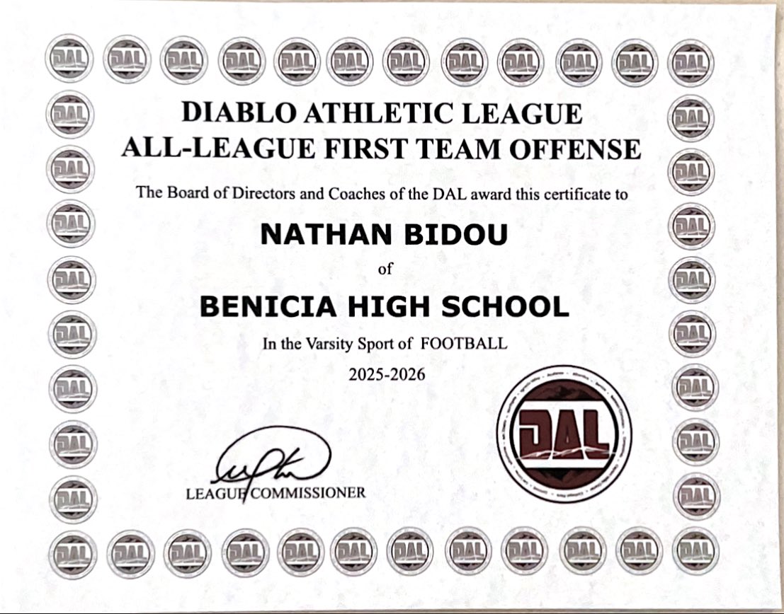 Blessed to be named Diablo Athletic League All-League First Team. Onto the next season!