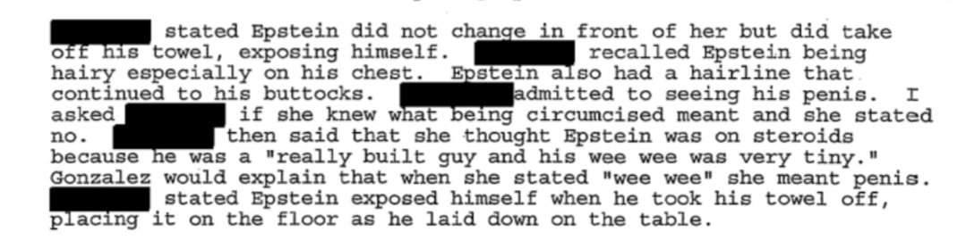 the_doc_p's tweet photo. Epstein: "Really built guy, and his wee wee was very tiny" https://t.co/kw8TAhpNlC
