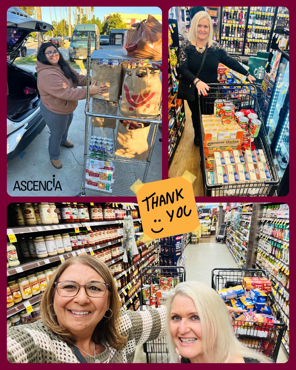 A huge thank you to the amazing team at Trucordia Office of Woodland Hills! The employees came together and raised money to purchase food pantry donations for Ascencia. Special shoutout to Margarita, Steve, and all of their employees who contributed. #CommunitySupport #Gratitude