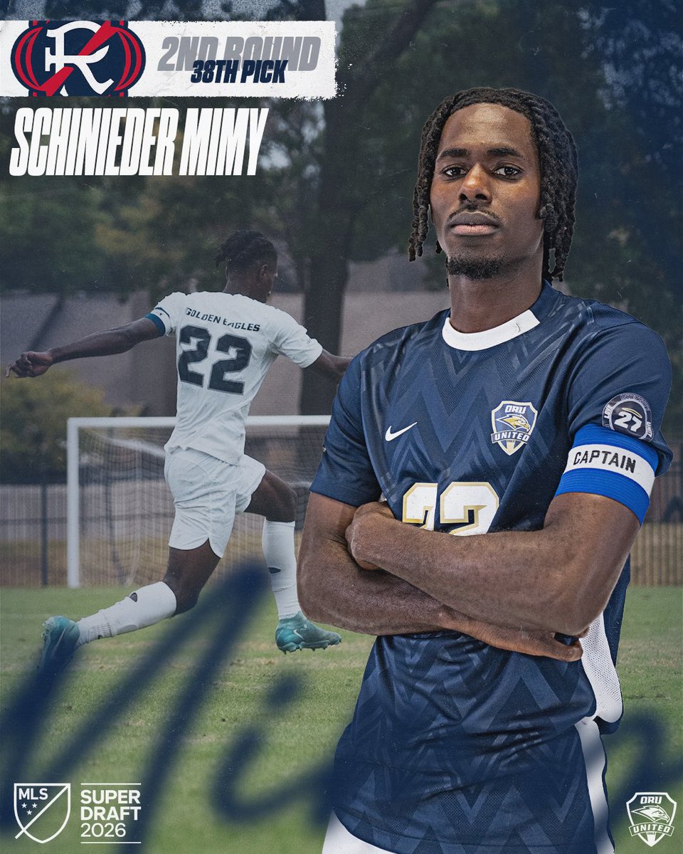 ORUMSoccer's tweet photo. 𝐁𝐈𝐆 𝐌𝐎𝐕𝐄𝐒

ORU Soccer alum Schinieder Mimy has been drafted as the 38th overall pick in the second round by the New England Revolution.

In three seasons with at ORU, Mimy earned All-Summit League honors three times, including a First Team selection in 2024.

#ORUMSOC https://t.co/1RCW3bo3he
