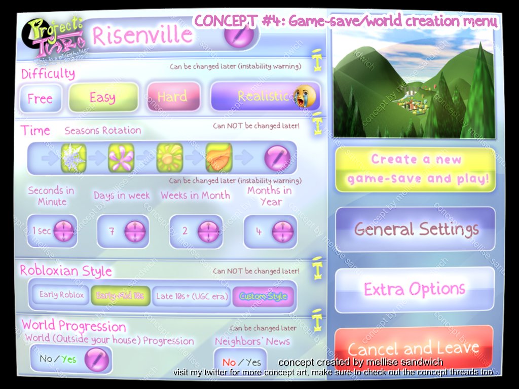 unikornsandwich's tweet photo. CONCEPT ART #4: Game-save/world creation menu

If you're new - Project: TSRO is a Roblox life simulator inspired by The Sims and mid 2010s Roblox!

🧵 See the thread to see how you can support this VERY EARLY in development project!

#ROBLOX #RobloxDev #ProjectTSRO #TheSims https://t.co/CJXeteBDCA
