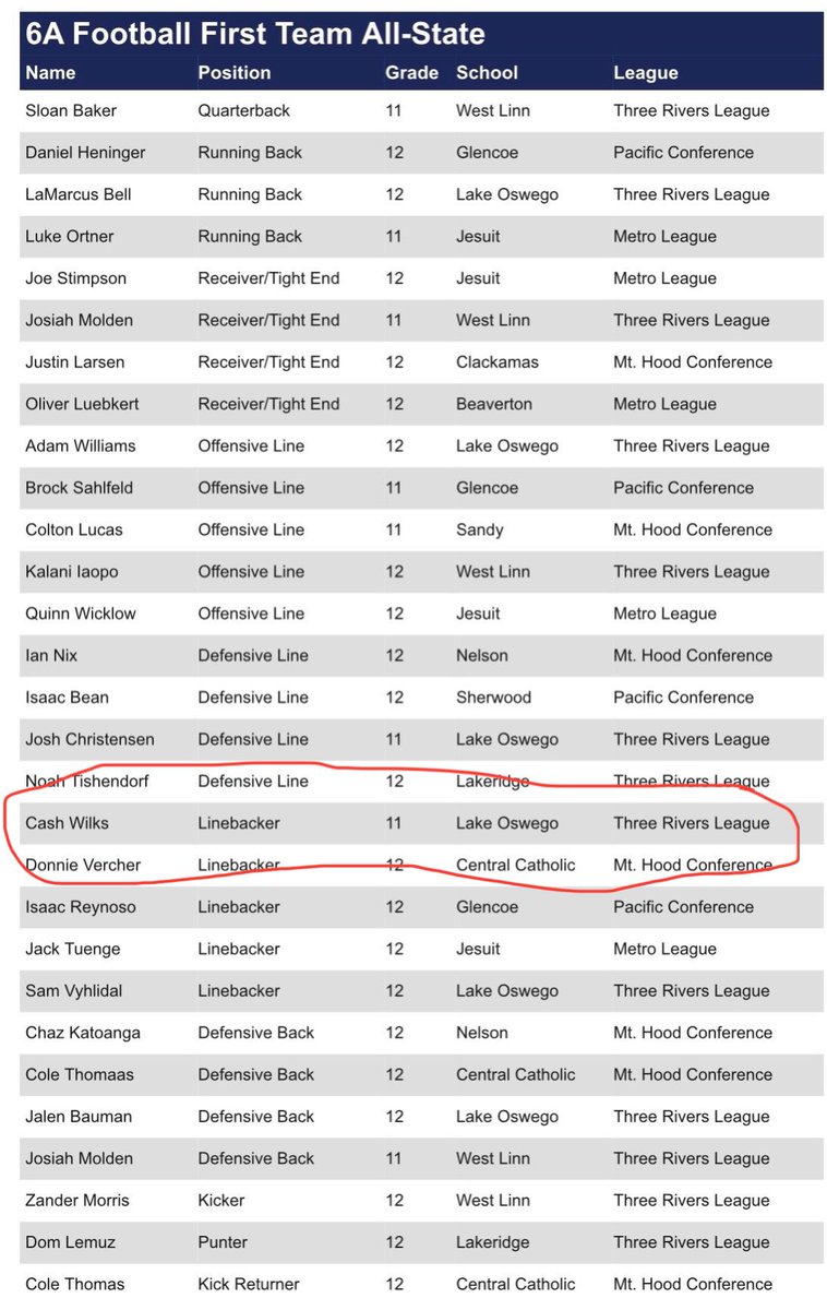 CashWilks3's tweet photo. Blessed to be named a First Team All State linebacker!!! (only first team Junior LB)  
@AndrewNemec @JordanJ_ @LOLakersFB @flyguyhuey5 @CoachDreHughes @wilks_joel https://t.co/NvBD2VLR9z