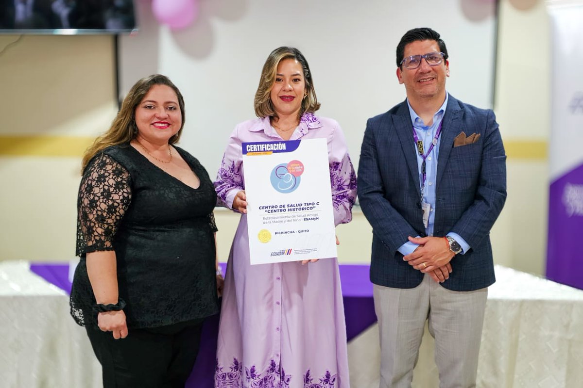 Acess_Ec's tweet image. 📍 #Quito | La #ACESS entregó la certificación Establecimiento de Salud Amigo de la Madre y del Niño - ESAMyN al Centro de Salud Tipo C Centro Histórico, un reconocimiento que reafirma el compromiso con una atención materno-neonatal digna, humana y basada en derechos. 🤱👶
