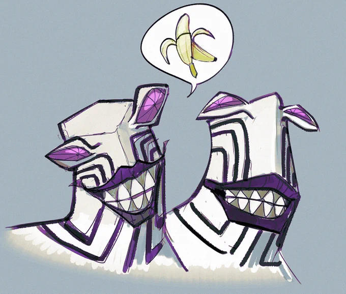 I'm a kinda obsessed with the Serpos from Dandadan. So here's some with over exaggerated expression for fun.