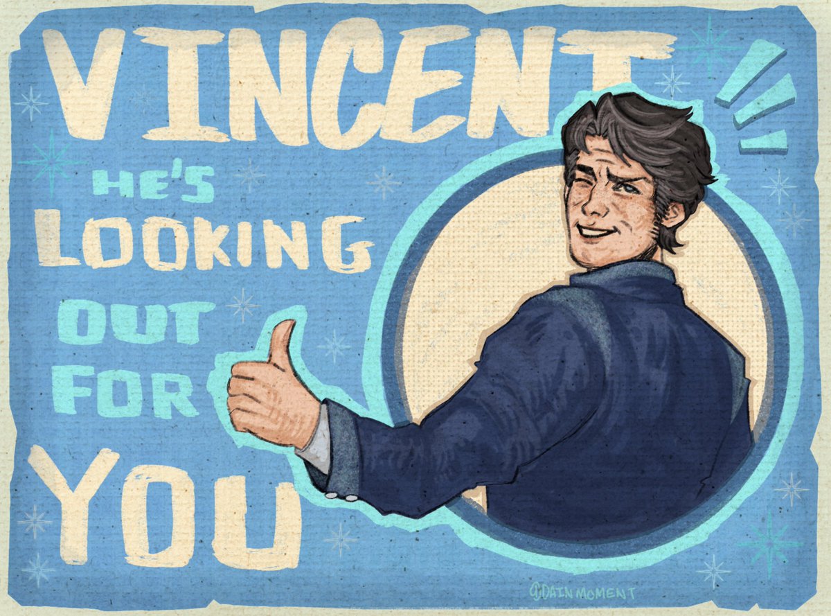 DainMoment's tweet image. rip Vincent Whittman you would have fucking loved Bioshock 🕊️ #HazbinHotelfanart #vincentwhittman #voxfanart