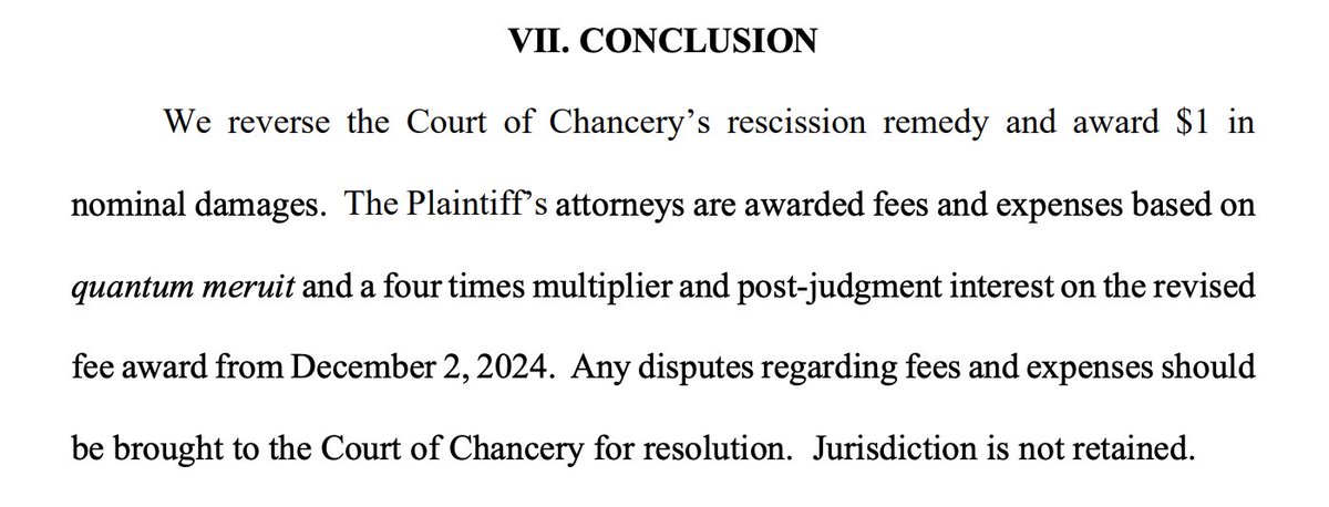 Elon still has to pay $1.00 in nominal damages for the $139 billion pay package he received in 2018.