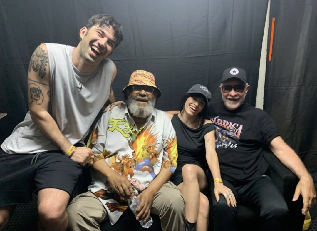 lali y pedro con león gieco y rúben rada amo