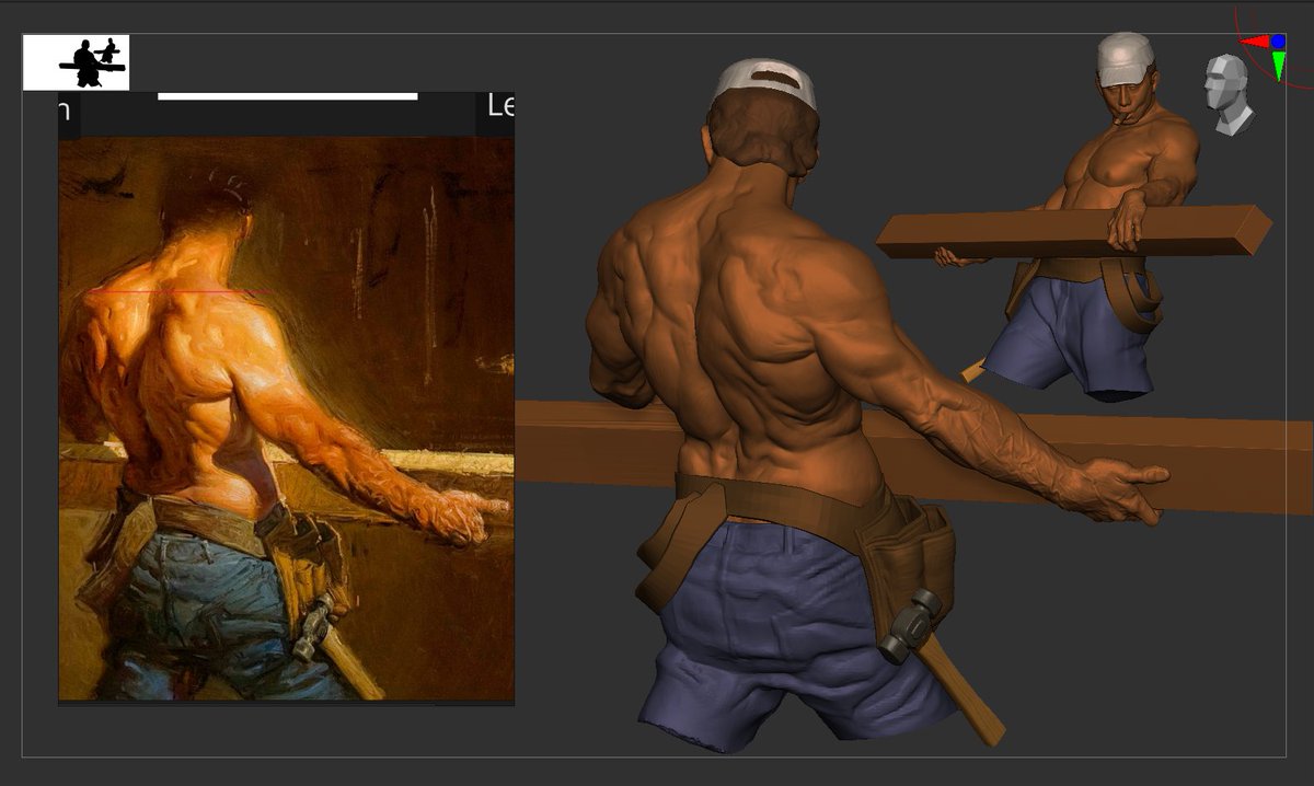 I tried to loosen up in this study and practiced sculpting asymmetrical hands, since it's an area I'm still not very confident with yet