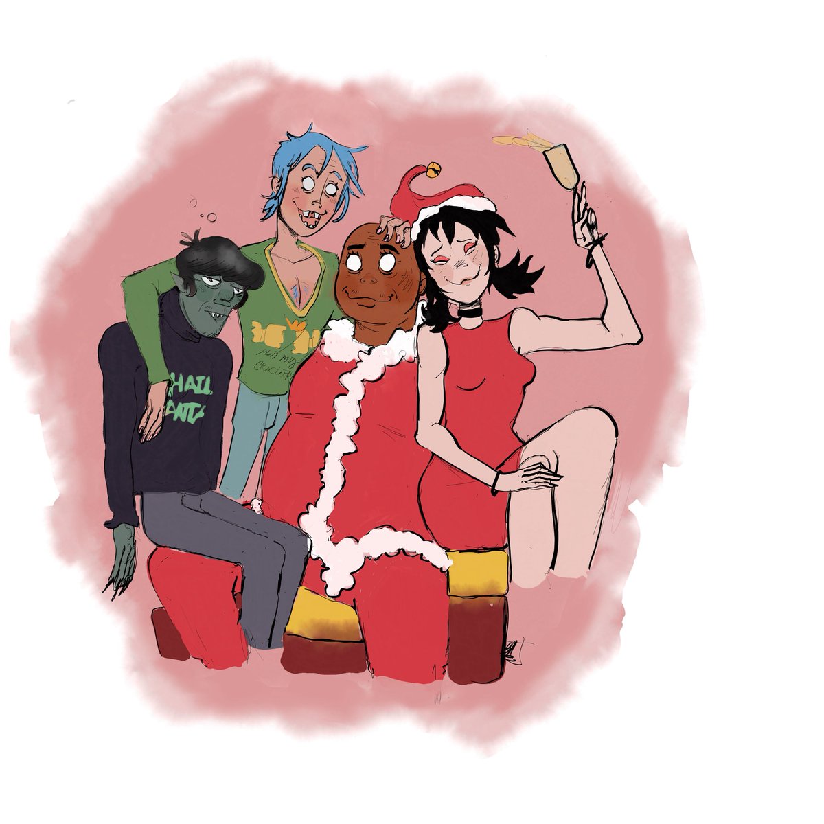 For the christmas cards 
#gorillaz #fanart