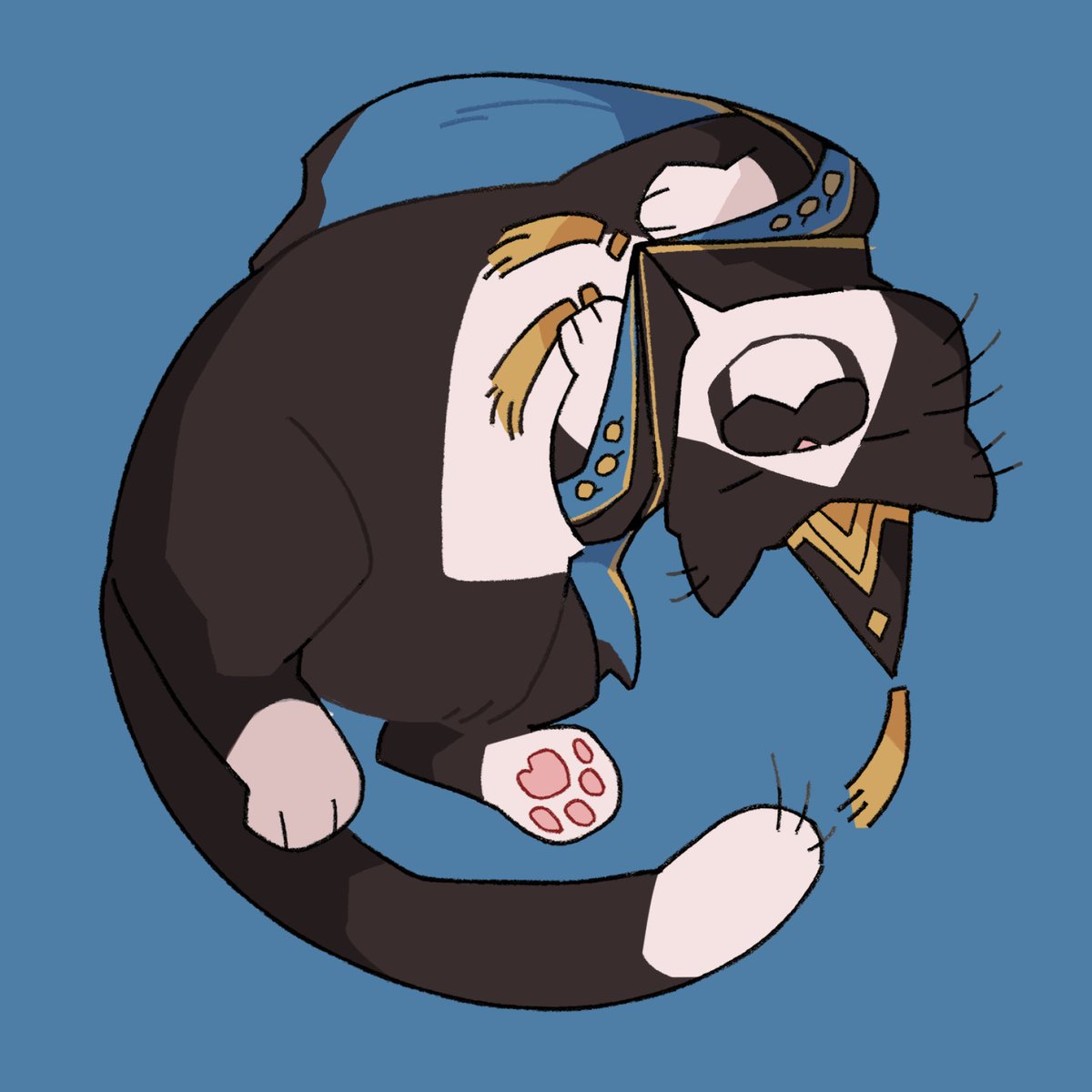 bovidlunch's tweet image. soft kitty warm kitty little ball of fur #Δ帽子