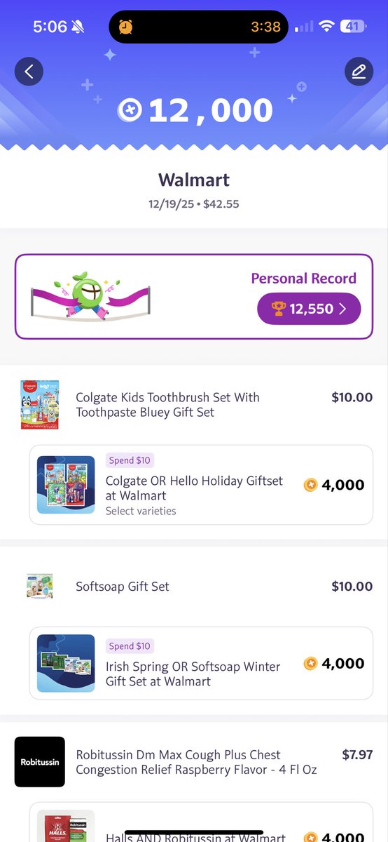 LoganT839's tweet photo. @GlitchedDeals I hit another 12,000 points today with this method. 
Topped off my account to redeem for $25 Amazon giftcard https://t.co/NbL8kjr8ia