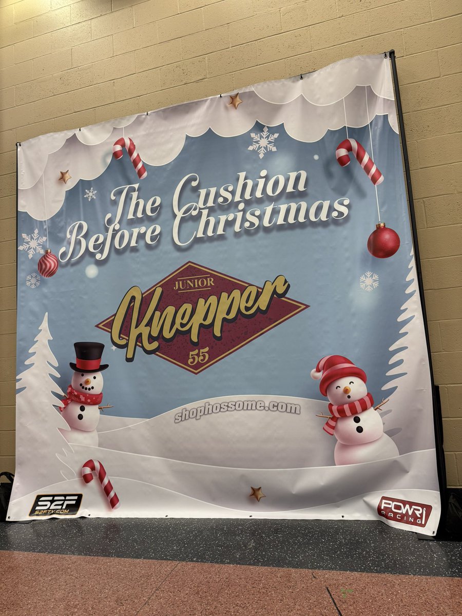 Want a chance to win FREE tickets? 👀

📸 Snap a photo by “The Cushion Before Christmas” at the Jr. Knepper 55
📲 Post it &amp; tag POWRi

🎟️ Win 4 tickets to Cornfield Combat at Macon (June 5 or 6)
🏁 Winner announced before the Midget A-Feature