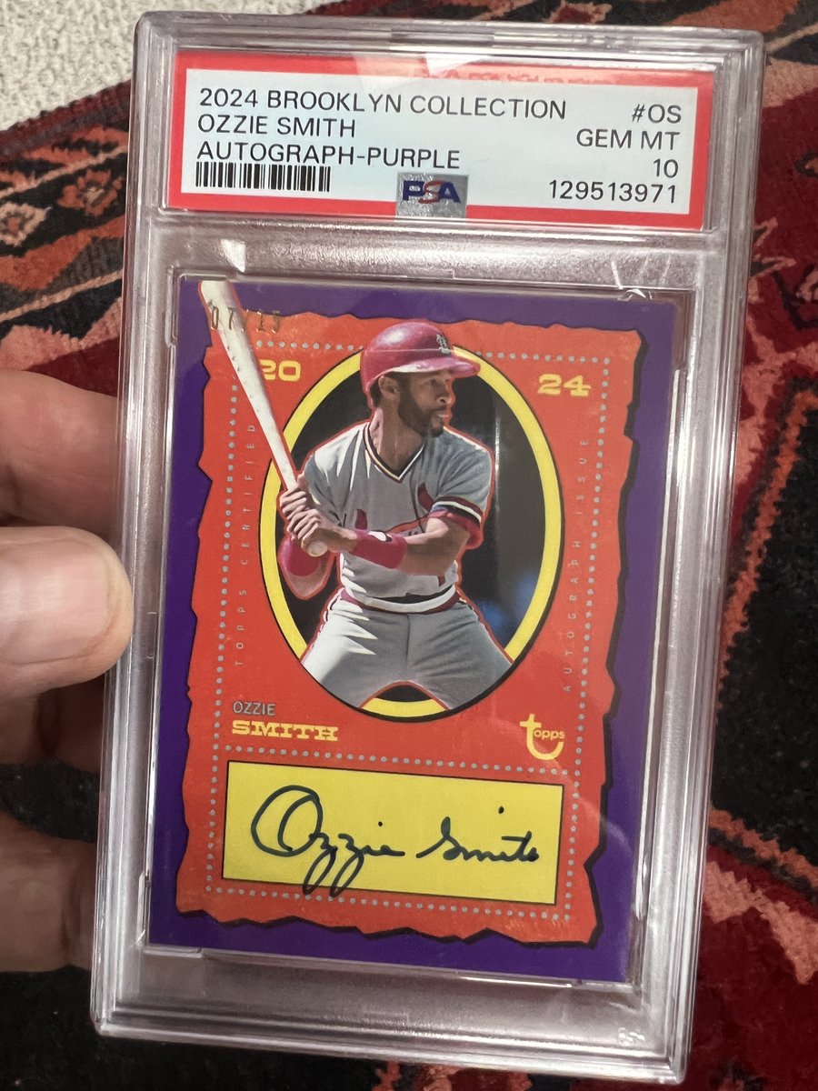 Sweet mail day thanks to <a href="/GrandSalamiSC/">Grand Salami Sports Cards</a>. Pulled this"Wizard of Oz" #/d auto in a Grand Salami break (very very reasonably priced) and it came back like this from PSA. Amazing addition to my PC!