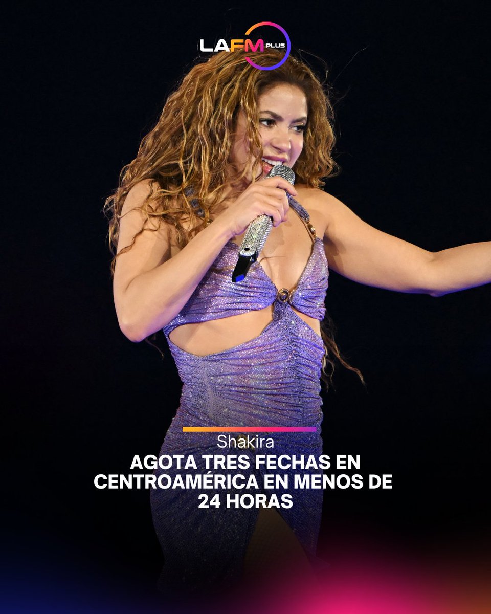lafmplus's tweet image. Shakira hace historia en Centroamérica 🌎✨

Agotó 3 fechas en menos de 24 horas con su residencia del Las Mujeres Ya No Lloran World Tour.

Filas virtuales de horas, producción de talla mundial y más sorpresas en camino. 🔥🐺