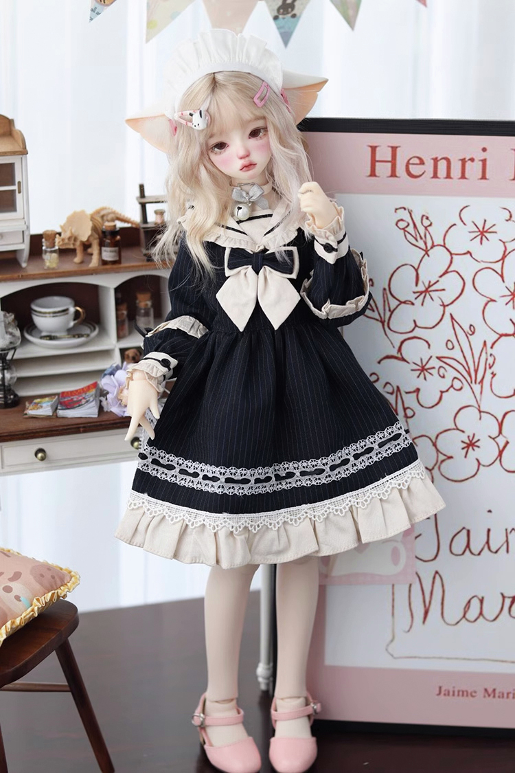 入荷情報】 DOLK SELECTより、60cmドール用ドレス『ライン柄ワンピース