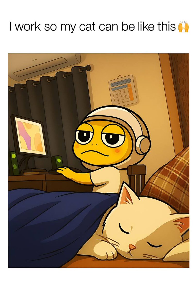 TurboToadToken's tweet photo. The late-night grind is worth it. They deserve the comfiest naps 😴🐸💛 $TURBO https://t.co/ZhfLc4fcqI