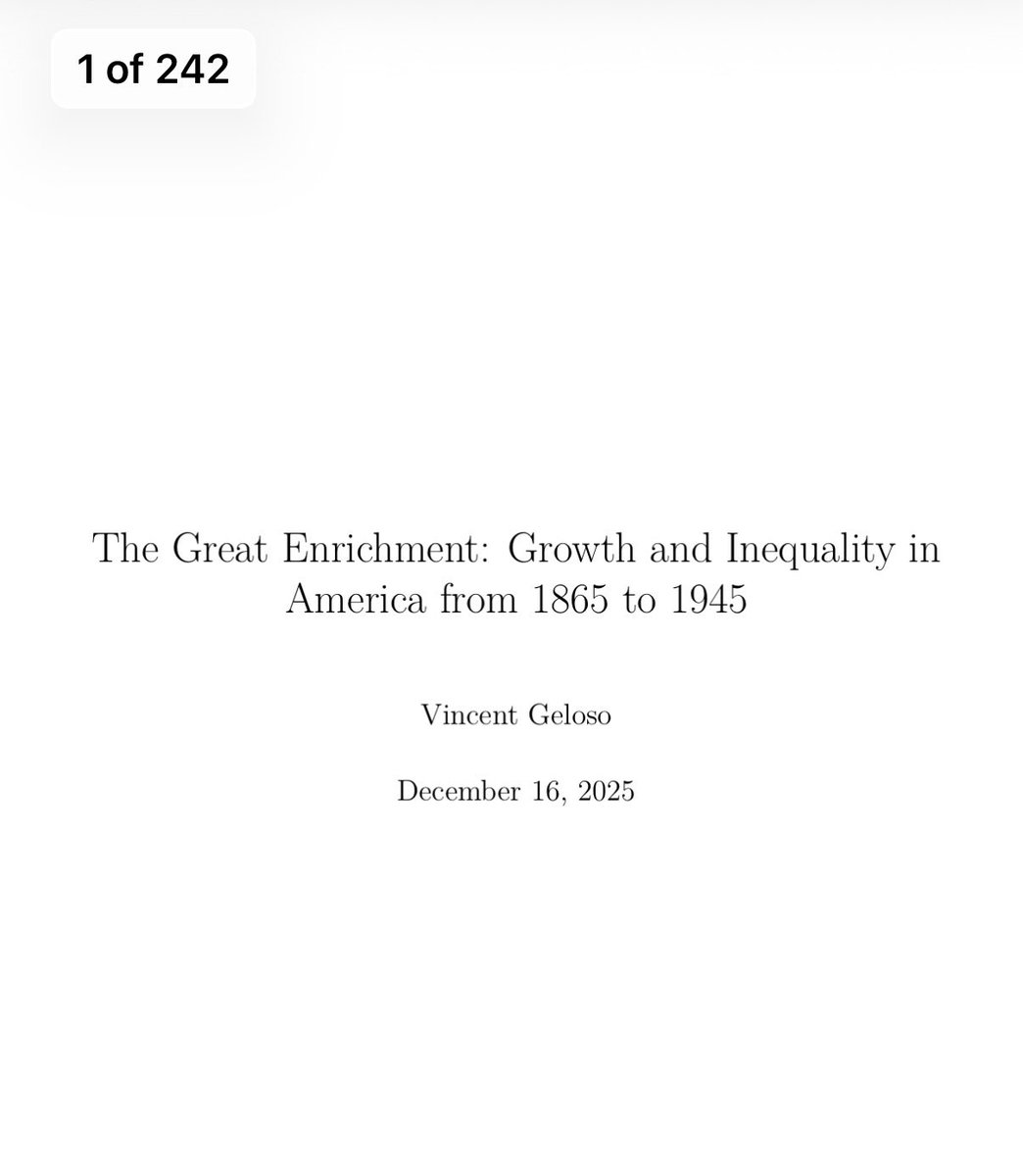 Earlier this week, I sent in my final edits of the book to University of Chicago Press. There is a huge appendix to it but the core point is that America had massive growth in living standards at the bottom from 1870 to 1910 and that it was faster than elsewhere. More soon!