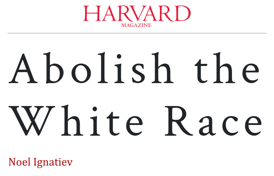 "They're not REALLY discriminating against White men, they're REALLY discriminating against MERIT."

"Ignatiev didn't REALLY want to abolish the White race, he REALLY wanted to abolish MERIT."