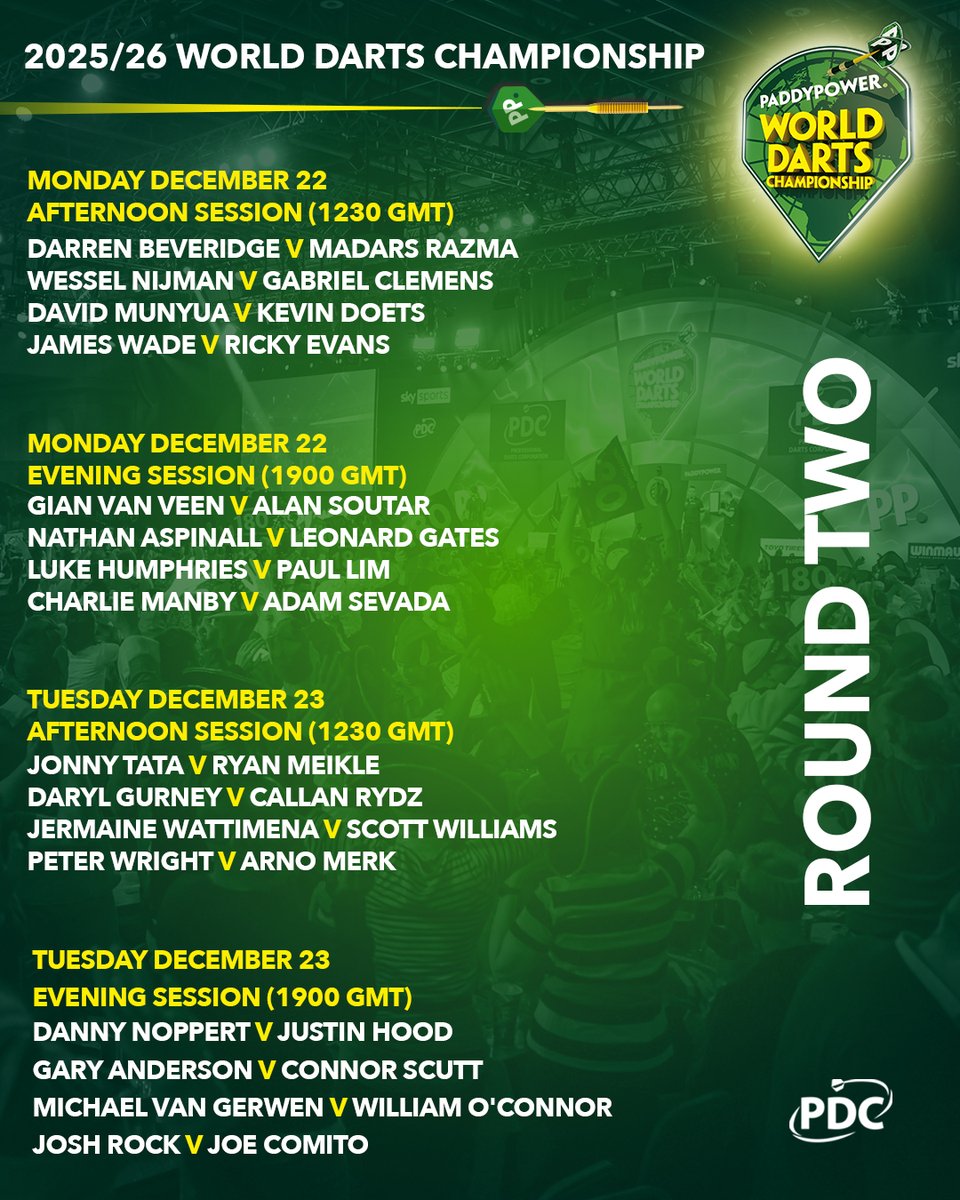PDC Darts tweet media