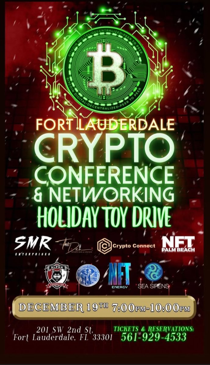 stephaniablum's tweet image. Today ✨
Crypto Conference + Toy Drive 🎁
December 19 | 7:00 PM
Art, community &amp;amp; giving back 🤍
Join us. #cryptoconference