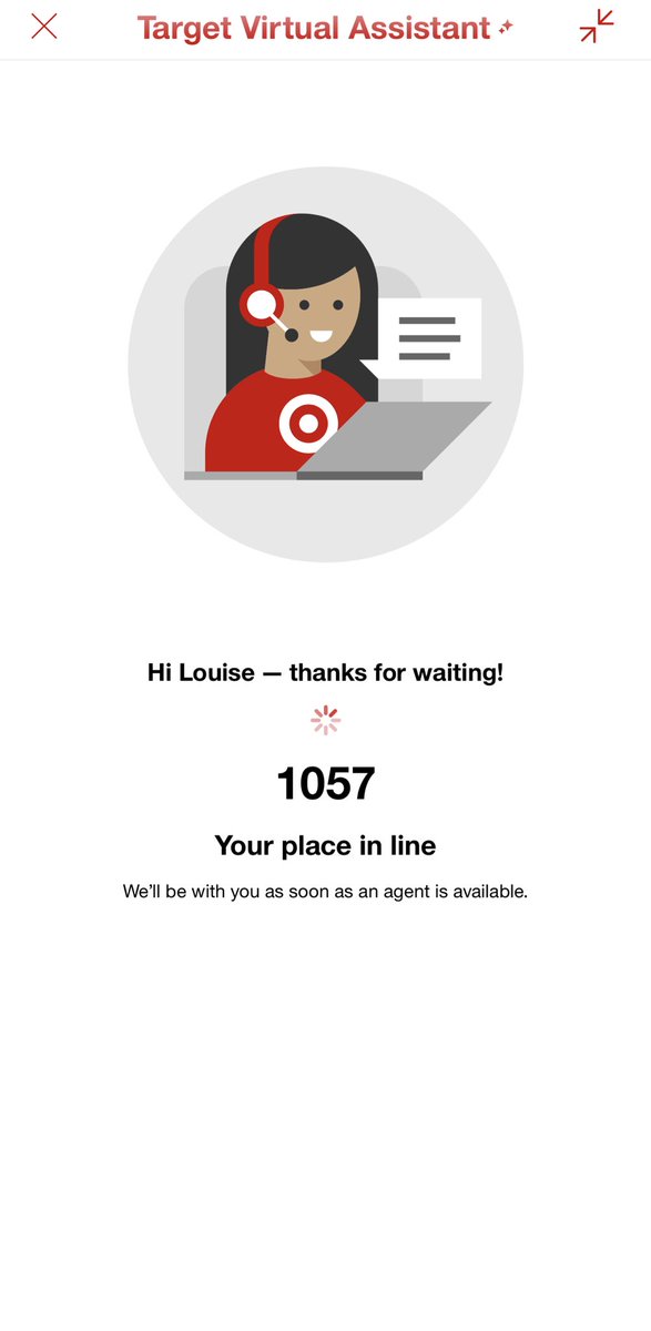 9ergirl's tweet photo. #targetapp @Target you should have had a notice on the app. regarding the "disruption to our digital experience." After 10 min....for the chat option (see below) I've now been on hold for 30 mins. #targetappdown https://t.co/hm8qWTPSAt