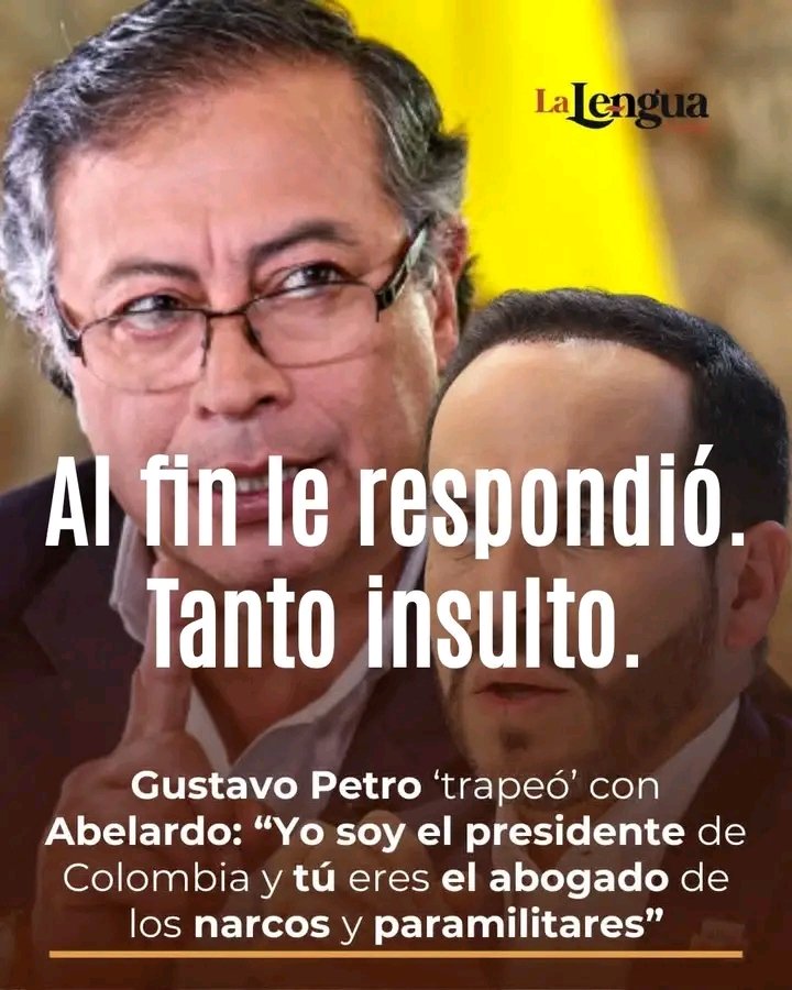 El narco abogado de la Espriella  utilizo todos los calificativos para pordebajear a Petrosky, pero el  presidente había sido tolerante con el ladroncillo de DMG y paracos.
Todo da un punto de no retorno! .