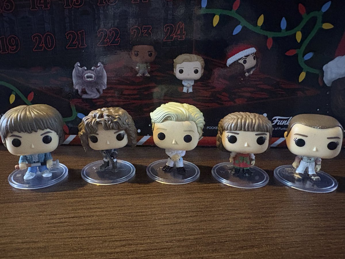 UpsideDownGSM's tweet image. Here are the #StrangerThings #Funko figurines we’ve unboxed in our advent calendar so far.
