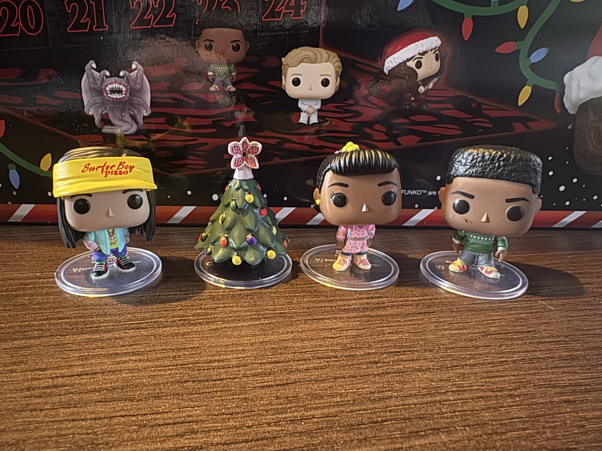 UpsideDownGSM's tweet image. Here are the #StrangerThings #Funko figurines we’ve unboxed in our advent calendar so far.