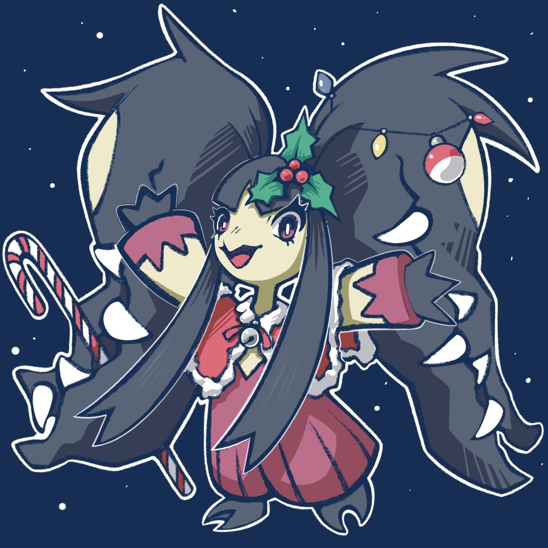 Pownchao's tweet image. Festive Mega Mawile 🎁❄️🎄