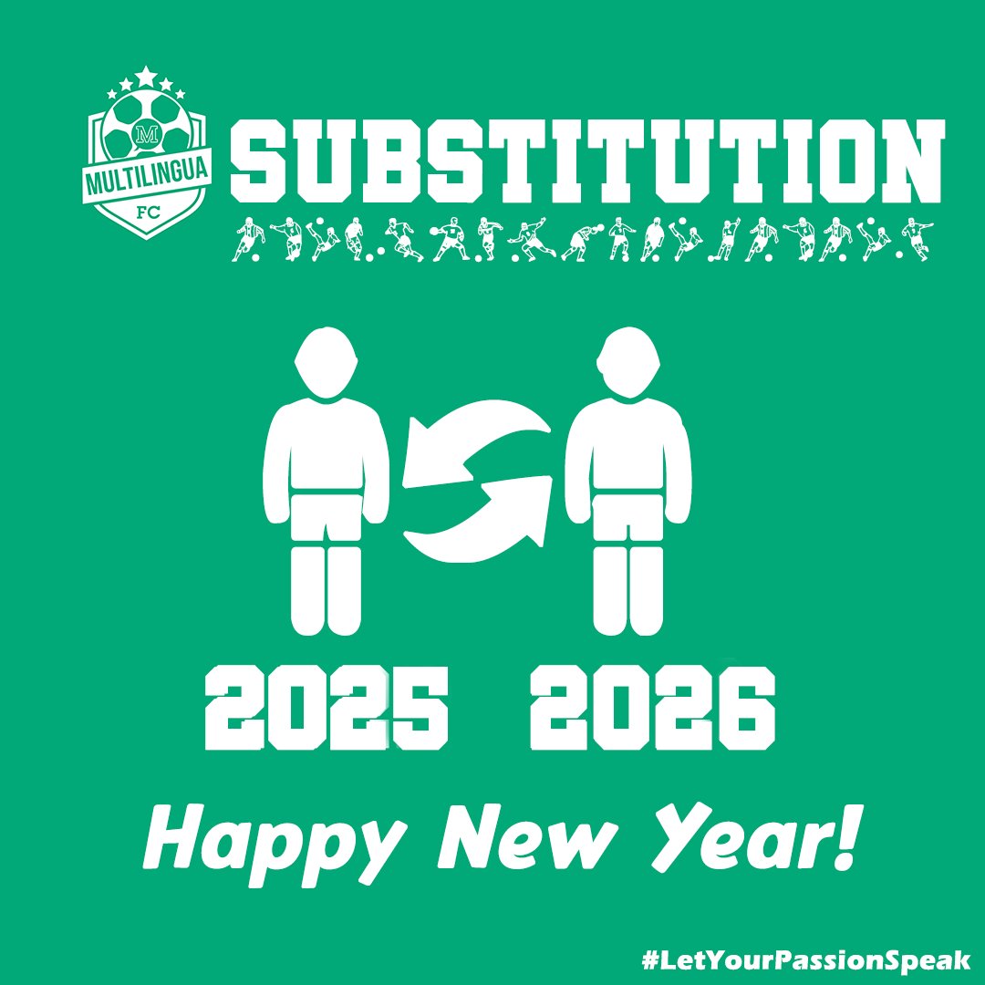 2⃣0⃣2⃣5⃣🔄2⃣0⃣2⃣6⃣

Thanks for another year together, let's learning languages through football. 

There is no easier way, innit? 😊⚽️
